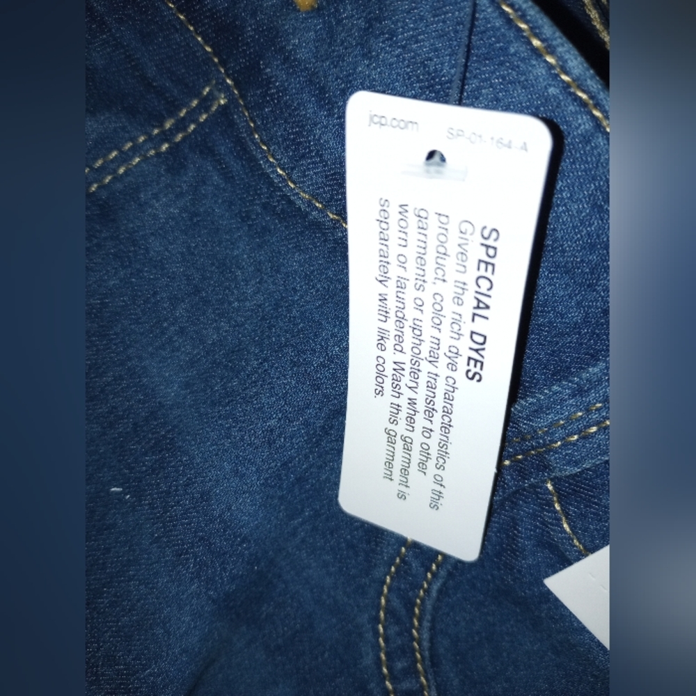 NWT ARIZONA JEAN CO - Plus 20 JUNIORS Medium Wash Denim Jeans  77% Cotton - Picture 11 of 13